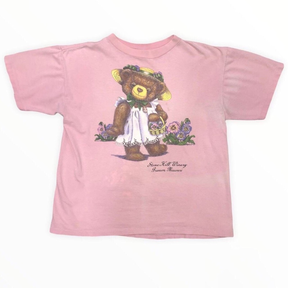Vintage Cute Cottage Core Bear Tshirt